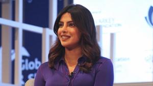 Priyanka Chopra talks during a panel discussion at the Global Education and Skills Forum in Dubai.(AP) Priyanka Chopra talks during a panel discussion at the Global Education and Skills Forum in Dubai.(AP)