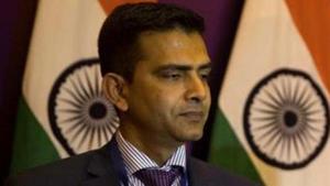 Ministry of external affairs spokesman Raveesh Kumar during a press conference.(AP File Photo) Ministry of external affairs spokesman Raveesh Kumar during a press conference.(AP File Photo)