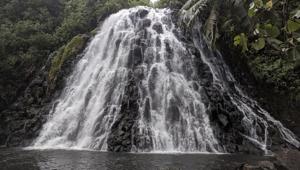 The Kepirohi Waterfall located near the ancient city of Nan Madol in Pohnpei, Micronesia.(AP) The Kepirohi Waterfall located near the ancient city of Nan Madol in Pohnpei, Micronesia.(AP)