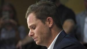 Former Australia captain Steve Smith broke down in tears as he apologised for his part in the ball-tampering scandal.(AP) Former Australia captain Steve Smith broke down in tears as he apologised for his part in the ball-tampering scandal.(AP)