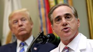 US President Donald Trump listens as David Shulkin speaks during a Department of Veterans Affairs Telehealth event at the White House in Washington, in August 2017. Shulkin, who served as US Secretary of Veterans Affairs , was fired on Wednesday.(Reuters File Photo) US President Donald Trump listens as David Shulkin speaks during a Department of Veterans Affairs Telehealth event at the White House in Washington, in August 2017. Shulkin, who served as US Secretary of Veterans Affairs , was fired on Wednesday.(Reuters File Photo)