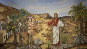 A mosaic of Mary Magdalene and Jesus at the Magdala center, on the Sea of Galilee in Migdal.(AP) A mosaic of Mary Magdalene and Jesus at the Magdala center, on the Sea of Galilee in Migdal.(AP)