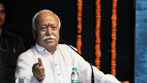 File photo of Rashtriya Swayamsevak Sangh chief Mohan Bhagwat.(PTI Photo) File photo of Rashtriya Swayamsevak Sangh chief Mohan Bhagwat.(PTI Photo)
