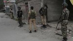 Security forces on guard at a site of a militant attack near Anantnag, in Kashmir.(HT File Photo) Security forces on guard at a site of a militant attack near Anantnag, in Kashmir.(HT File Photo)