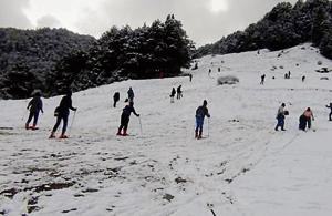 Tourists enjoy at Auli Skiing slopes in Joshimath.(HT File) Tourists enjoy at Auli Skiing slopes in Joshimath.(HT File)