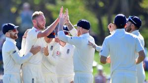 Stuart Broad took six wickets to give England the lead against New Zealand in Christchurch as the visitors aimed to break their losing streak.(AFP) Stuart Broad took six wickets to give England the lead against New Zealand in Christchurch as the visitors aimed to break their losing streak.(AFP)