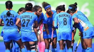 The India women’s hockey team defeated a local Queensland side 5-0 in their opening warm-up match of the Commonwealth Games 2018, but lost 1-3 to Canada on Sunday.(AFP) The India women’s hockey team defeated a local Queensland side 5-0 in their opening warm-up match of the Commonwealth Games 2018, but lost 1-3 to Canada on Sunday.(AFP)