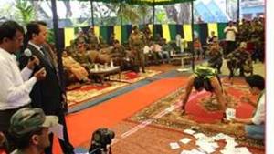 Desh Deepak, a Lance Naik with 15 Jaat Regiment, set the new record in Baksa in Assam.(HT)