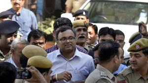 Karti Chidambaram comes out after a hearing at Patiala House Court in New Delhi, on March 12.(Sushil Kumar/HT File Photo) Karti Chidambaram comes out after a hearing at Patiala House Court in New Delhi, on March 12.(Sushil Kumar/HT File Photo)