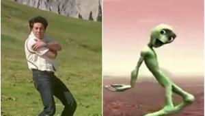 Sunny Deol is the perfect match for the green dancing alien.(Facebook) Sunny Deol is the perfect match for the green dancing alien.(Facebook)
