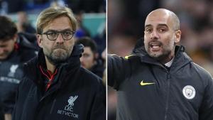 Jurgen Klopp-coached Liverpool face Pep Guardiola-coached Manchester City in the UEFA Champions League quarter-final first leg on Wednesday.(Twitter) Jurgen Klopp-coached Liverpool face Pep Guardiola-coached Manchester City in the UEFA Champions League quarter-final first leg on Wednesday.(Twitter)