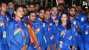 The Indian contingent was reprimanded by the Commonwealth Games 2018 officials in Gold Coast for breaching the ‘no needle’ rule.(PTI)
