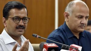 Delhi chief minister Arvind Kejriwal with Delhi deputy chief minister Manish Sisodia at a press conference in New Delhi on March 22. Kejriwal said his government was trying to control the ‘ration mafia’ and blamed the Lieutenant Governor for stalling a scheme to start doorstep delivery of subsidised foodgrain.(Sonu Mehta/HT File Photo) Delhi chief minister Arvind Kejriwal with Delhi deputy chief minister Manish Sisodia at a press conference in New Delhi on March 22. Kejriwal said his government was trying to control the ‘ration mafia’ and blamed the Lieutenant Governor for stalling a scheme to start doorstep delivery of subsidised foodgrain.(Sonu Mehta/HT File Photo)
