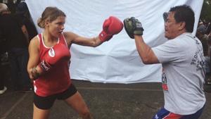 Taylah Robertson (L) is guaranteed at least a bronze in the women’s 51-kg division event at the Commonwealth Games 2018.(Facebook: Taylah Robertson) Taylah Robertson (L) is guaranteed at least a bronze in the women’s 51-kg division event at the Commonwealth Games 2018.(Facebook: Taylah Robertson)