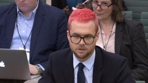 A video grab from footage broadcast by the UK Parliament's Parliamentary Recording Unit shows Canadian data analytics expert Christopher Wylie who worked at Cambridge Analytica appears as a witness before the Digital, Culture, Media and Sport Committee of members of the British parliament at the Houses of Parliament, London, March 27(AFP) A video grab from footage broadcast by the UK Parliament's Parliamentary Recording Unit shows Canadian data analytics expert Christopher Wylie who worked at Cambridge Analytica appears as a witness before the Digital, Culture, Media and Sport Committee of members of the British parliament at the Houses of Parliament, London, March 27(AFP)