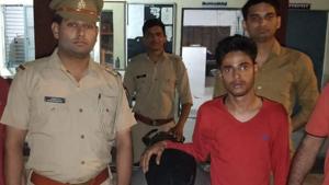 A team of Surajpur police and Noida criminal intelligence wing nabbed Shivam, who was on a motorcycle with an accomplice, identified as Rinku Punjabi. A team of Surajpur police and Noida criminal intelligence wing nabbed Shivam, who was on a motorcycle with an accomplice, identified as Rinku Punjabi.