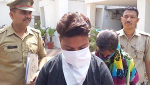 The two were nabbed from Ghaziabad railway station while trying to board a train to Jalandhar. The girl said she developed affections for her teacher two years ago.(Sakib Ali/HT Photo) The two were nabbed from Ghaziabad railway station while trying to board a train to Jalandhar. The girl said she developed affections for her teacher two years ago.(Sakib Ali/HT Photo)