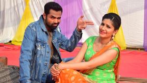 Sapna Choudhary and Abhay Deol come together for a special song in Nanu Ki Janu. Sapna Choudhary and Abhay Deol come together for a special song in Nanu Ki Janu.