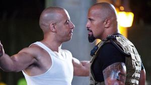 Dwayne Johnson joined the Fast & Furious saga in the fifth movie. Dwayne Johnson joined the Fast & Furious saga in the fifth movie.
