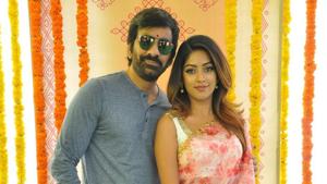 Ravi Teja and Anu Emmanuel pose for a picture at the launch of Telugu actioner Amar Akbar Anthony earlier in March.(RaviTeja_offl/Twitter) Ravi Teja and Anu Emmanuel pose for a picture at the launch of Telugu actioner Amar Akbar Anthony earlier in March.(RaviTeja_offl/Twitter)