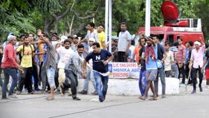 Dera Sacha Sauda chief’s followers went on a rampage and damaged properties, including CCTVs, last August. ht file(HT File) Dera Sacha Sauda chief’s followers went on a rampage and damaged properties, including CCTVs, last August. ht file(HT File)