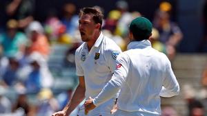 Dale Steyn suffered a heel injury during the first Test against India which ruled him out of the four-Test series against Australia.(REUTERS) Dale Steyn suffered a heel injury during the first Test against India which ruled him out of the four-Test series against Australia.(REUTERS)