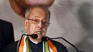 Former President Pranab Mukherjee addresses an event in Kolkata.(PTI FILE) Former President Pranab Mukherjee addresses an event in Kolkata.(PTI FILE)