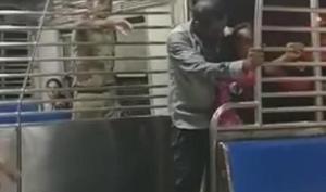 A video grab of the assault.(Courtesy: Railways) A video grab of the assault.(Courtesy: Railways)