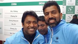 Leander Paes (L) has perched himself on a pedestal from where it will require a superhuman effort to displace him.(Twitter) Leander Paes (L) has perched himself on a pedestal from where it will require a superhuman effort to displace him.(Twitter)
