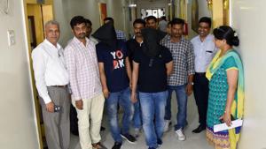 Economic Offences Wing (EOW) and Cyber Cell of the Pune police arrested the alleged cryptocurrency mastermind and director of firm Gain Bitcoin, Amit Bhardwaj, in connection with a multi-crore cryptocurrency scam reportedly worth over ₹2,000 crores. Bhardwaj was arrested by the Pune police from the Delhi airport after he returned to the national capital from another country on Wednesday.(Sanket Wankhade/HT PHOTO) Economic Offences Wing (EOW) and Cyber Cell of the Pune police arrested the alleged cryptocurrency mastermind and director of firm Gain Bitcoin, Amit Bhardwaj, in connection with a multi-crore cryptocurrency scam reportedly worth over ₹2,000 crores. Bhardwaj was arrested by the Pune police from the Delhi airport after he returned to the national capital from another country on Wednesday.(Sanket Wankhade/HT PHOTO)