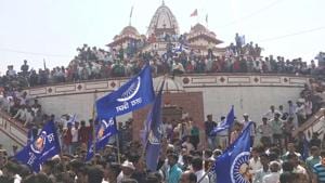 Protestors during the Bharat Bandh in Rajasthan on April 2.(HT Photo) Protestors during the Bharat Bandh in Rajasthan on April 2.(HT Photo)
