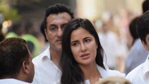 Katrina Kaif visited her co-star and friend Salman Khan as he returned to Mumbai after spending two nights in Jodhpur Central Jail. This picture is from Sridevi’s funeral in February.(IANS) Katrina Kaif visited her co-star and friend Salman Khan as he returned to Mumbai after spending two nights in Jodhpur Central Jail. This picture is from Sridevi’s funeral in February.(IANS)