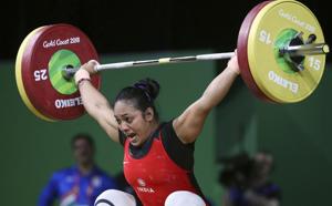 Punam Yadav won the gold medal in women’s 69kg weightlifting at the 2018 Commonwealth Games.(REUTERS) Punam Yadav won the gold medal in women’s 69kg weightlifting at the 2018 Commonwealth Games.(REUTERS)