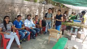 JEE Main aspirants along with their parents after taking the exam in Kota on Sunday.(HT photo) JEE Main aspirants along with their parents after taking the exam in Kota on Sunday.(HT photo)