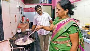 Umesh Rudrap and his wife Manju at their residence at Kondhwa in Pune. They got married 28 years ago and faced backlash from their communities, which, Umesh says, had impacted the lives of their extended family and children.(Pratham Gokhale/HT Photo) Umesh Rudrap and his wife Manju at their residence at Kondhwa in Pune. They got married 28 years ago and faced backlash from their communities, which, Umesh says, had impacted the lives of their extended family and children.(Pratham Gokhale/HT Photo)