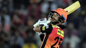 Shikhar Dhawan in action during match four of the Indian Premier League 2018 (IPL 2018) between Sunrisers Hyderabad and Rajasthan Royals at the Rajiv Gandhi International Cricket Stadium in Hyderabad.(PTI) Shikhar Dhawan in action during match four of the Indian Premier League 2018 (IPL 2018) between Sunrisers Hyderabad and Rajasthan Royals at the Rajiv Gandhi International Cricket Stadium in Hyderabad.(PTI)