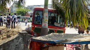 The man rammed the MSRTC nus into a tree The man rammed the MSRTC nus into a tree