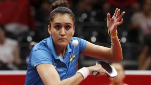 Manika Batra defeated world No. 4 Feng Tianwei en route to helping India defeat Singapore for gold medal at the Commonwealth Games 2018 (CWG 2018) in Gold Coast.(REUTERS) Manika Batra defeated world No. 4 Feng Tianwei en route to helping India defeat Singapore for gold medal at the Commonwealth Games 2018 (CWG 2018) in Gold Coast.(REUTERS)