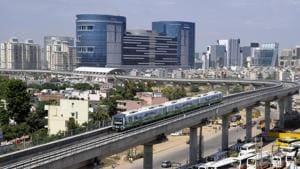 According to the GMDA officials, Khattar is in favour of building a Metro link between the Huda City Centre (HCC) Metro station and the Gurugram railway station, instead of the HCC-Dwarka Sector 21 route, owing to lower project cost.(Parveen Kumar/HT Photo)