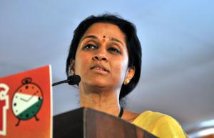 Sule was speaking at a public rally Pune on Wednesday as part of NCP’s ‘Halla Bol’ (raise voice) agitation against the ruling BJP-Shiv Sena government.(HT photo) Sule was speaking at a public rally Pune on Wednesday as part of NCP’s ‘Halla Bol’ (raise voice) agitation against the ruling BJP-Shiv Sena government.(HT photo)