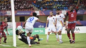 FC Goa trounced Jamshedpur FC 5-1 in the quarterfinals of the Super Cup on Thursday.(AIFF)