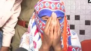 The 17-year-old girl who has accused BJP legislator Kuldeep Singh Sengar raped her speaks to the media near Unnao on Thursday.(ANI Twitter) The 17-year-old girl who has accused BJP legislator Kuldeep Singh Sengar raped her speaks to the media near Unnao on Thursday.(ANI Twitter)