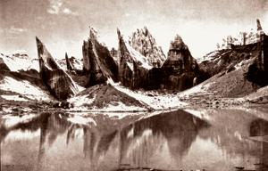 Lake on Rimo Glacier, 1935.(Courtesy Legendary Maps from the HImalayan Club) Lake on Rimo Glacier, 1935.(Courtesy Legendary Maps from the HImalayan Club)