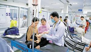 The comprehensive primary healthcare and the national health insurance scheme together form the two legs of Ayushman Bharat (popularised as ‘Modicare’), which was announced in this year’s budget.(HT File Photo) The comprehensive primary healthcare and the national health insurance scheme together form the two legs of Ayushman Bharat (popularised as ‘Modicare’), which was announced in this year’s budget.(HT File Photo)