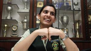 Go-getter: St Anne’s Convent School, Sector 32, Chandigarh, head girl Srishti (who goes by one name) is an international-level softball player who doesn’t fear failure. She simply gets back into the game and gives her best shot.(Keshav Singh/HT) Go-getter: St Anne’s Convent School, Sector 32, Chandigarh, head girl Srishti (who goes by one name) is an international-level softball player who doesn’t fear failure. She simply gets back into the game and gives her best shot.(Keshav Singh/HT)