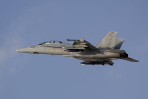 A Boeing F/A-18 Super Hornet fighter.(Bloomberg/Photo for representation) A Boeing F/A-18 Super Hornet fighter.(Bloomberg/Photo for representation)