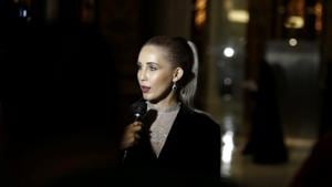 A model is seen during Arab Fashion Week in Riyadh, Saudi Arabia.(REUTERS) A model is seen during Arab Fashion Week in Riyadh, Saudi Arabia.(REUTERS)