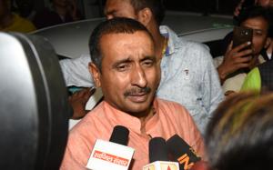 Legal experts say Sengar (pictured) has been booked for cognizable offence and non-bailable offences under which he is required for immediate custodial interrogation by the police.(HT Photo/Subhankar Chakraborty) Legal experts say Sengar (pictured) has been booked for cognizable offence and non-bailable offences under which he is required for immediate custodial interrogation by the police.(HT Photo/Subhankar Chakraborty)