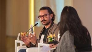 Aamir Khan speaking about his growing popularity in the neighbouring country at the first Hindustan Times-Mint Asia Leadership Summit in Singapore.(MintAsia Photo)
