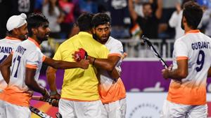 Get highlights of the semi-final encounter between India and New Zealand at the 2018 Commonwealth Games here. The Indian men’s hockey team lost 3-2.(AFP) Get highlights of the semi-final encounter between India and New Zealand at the 2018 Commonwealth Games here. The Indian men’s hockey team lost 3-2.(AFP)